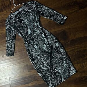 Snakeskin Print Dress SMALL